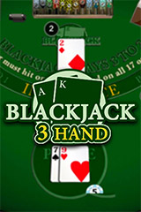 Blackjack 3 Hand - virtual card game