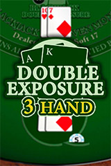 Blackjack Double Exposure 3 Hand - virtual card game