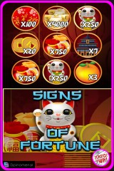Signs Of Fortune - a fun scratchcard style game by Spinomenal